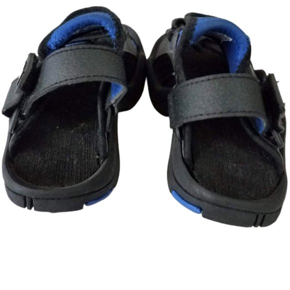 TECH DECK Black & Blue Breaker Velcro Sandals Boy's 12 1/2 - Picture 5 of 8